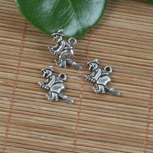 12pcs 13.5*18MM Tibetan Silver Charm Witches broom DIY Jewelry H0048