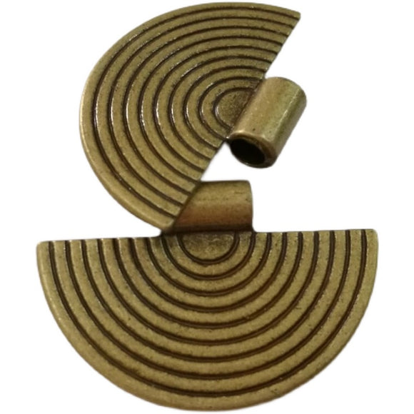 8pcs Antiqued bronze color 2sided Semi-Swirl charms H0068