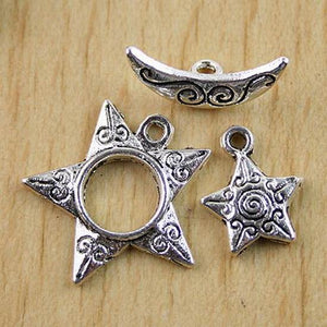 10Set of tibetan silver Three-piece set with buckles h0497