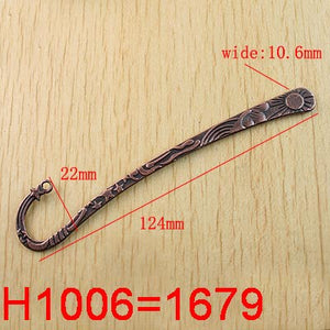 2pcs copper-tone Crafted Bookmark h1006