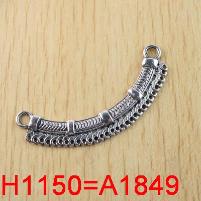 4pcs Tibetan silver crafted Connector Charms H1150