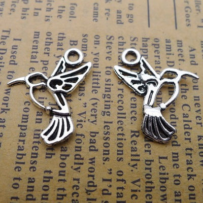 30pcs Charms Magpie Bird 23x17mm Antique Silver Color Pendants Making DIY Handmade Tibetan Finding Jewelry