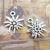 Newest 30Pieces 17*14mm Mixed Alloy Antique Silver Color Sunflower Charms Bracelet Pendant Accessory For DIY Jewelry Making