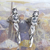 Newest 8Pieces 17*26mm Mixed Alloy Antique Silver Color Lovely Angel Charms Bracelet Pendant Accessory For DIY Jewelry Making