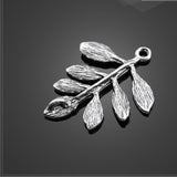 Factory price 20 PCS/Lot 25.8mm*31.2mm antique silver plated small metal diy handmade tree leaves charms