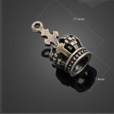 High quality 20 PCS/Lot 7.4mm*17.3mm antique bronze plated 3d crown charms