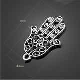 High quality 8 PCS/Lot 20.2mm*30mm alloy Hamsa Hand Charms