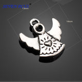 High Quality 50 Pieces/Lot 13mm*14mm Antique Silver plated Small Angels Diy Jewelry Making Charms EF3832