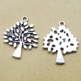 Newest 8Pieces 20*24mm Zinc Alloy Antique Silver Color Tree Charms Keychain Necklace Pendant Accessory For DIY Jewelry Handcraft