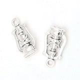 High Quality 10 Pieces/Lot 11mm*20mm Antique Bronze Or Silver Plated Jewelry Handmade Vintage Oil Lamp Charms