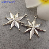 High Quality 10 Pieces/Lot 34mm*34mm Antique Silver Plated Fleur De Lis Charms For Jewelry Making