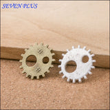 High Quality 10 Pieces/Lot Diameter 20mm Antique Silver plated Antique Bronze Steampunk Gear Charms Metal Charm
