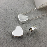High Quality 20 Pieces/Lot 10mm*11mm Shiny Silver Plated Polished Smooth Heart Bead Charms Fit For DIY Jewelry Making