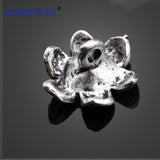 High Quality 20 Pieces/Lot 14.7mm Diy Jewelry Making Antique Silver plated Small Flowers Charms