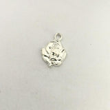 High Quality 20 Pieces/Lot 14mm*19mm Diy Jewelry Making Flower Charm Rose Gold Rose Flower Charms