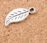 High Quality 20 Pieces/Lot 15mm*7mm Antique Silver plated Antique Bronze Diy Jewelry Making Small Leaf Charms