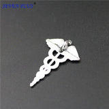 High Quality 20 Pieces/Lot 20mm*30mm Antique Silver Plated Alloy Diy Charm Ancient Greece Angel Snake Charms For Jewelry Making