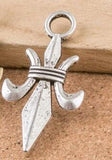 High Quality 20 Pieces/Lot 20mm*40mm Antique Silver plated Antique Bronze Plated Arrow Head Arrow Charms For Jewelry Making