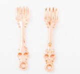 High Quality 20 Pieces/Lot 7mm*34mm Gold Stone And Antique Bronze Vintage Spoon Charms For Diy Making
