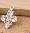 High Quality 20Pieces/Lot 15mm*26mm Antique Silver plated Antique Bronze 3D Delicate Fleur De Lis Charms Pendants Jewelry Making