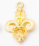 High Quality 20Pieces/Lot 15mm*26mm Antique Silver plated Antique Bronze 3D Delicate Fleur De Lis Charms Pendants Jewelry Making