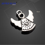 High Quality 50 Pieces/Lot 13mm*14mm Antique Silver plated Small Angels Diy Jewelry Making Charms EF3832