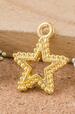 High Quality 50 Pieces/Lot 15mm*17mm Alloy Material Gold Color Hollow Out Star Charms For DIY Jewelry Making