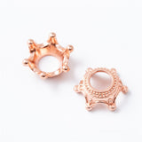 High Quality 6 Colors 50 Pieces/Lot 12mm Diy Accessories Shiny Silver Plated Crown Spacer Charms Pendants For Jewelry Making