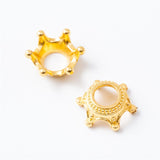 High Quality 6 Colors 50 Pieces/Lot 12mm Diy Accessories Shiny Silver Plated Crown Spacer Charms Pendants For Jewelry Making