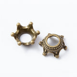 High Quality 6 Colors 50 Pieces/Lot 12mm Diy Accessories Shiny Silver Plated Crown Spacer Charms Pendants For Jewelry Making