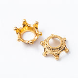 High Quality 6 Colors 50 Pieces/Lot 12mm Diy Accessories Shiny Silver Plated Crown Spacer Charms Pendants For Jewelry Making