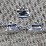 8 Pieces/Lot 12.5mm*14.5mm Antique Silver Plated 3D Iron Charms Diy Making Charm Wholesale ef4735