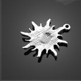 High Quality 8 Pieces/Lot 23.8mm*27mm Alloy Antique Silver Plated Or Bronze Religious Sun Charms Pendants For Jewelry Making