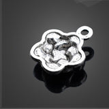 10 PCS/Lot 12.2mm*15mm antique silver plated small metal diy handmade beautiful flowers charms ef4534