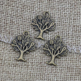 High quality 10 PCS/Lot 20.8mm*15.9mm DIY Accessories Antique Silver plated Lucky Peace Tree Charm For Jewelry Making