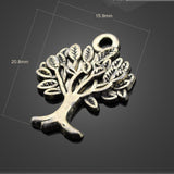 High quality 10 PCS/Lot 20.8mm*15.9mm DIY Accessories Antique Silver plated Lucky Peace Tree Charm For Jewelry Making