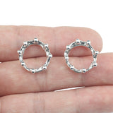 High quality 20 PCS/Lot 18.2mm*6mm antique silver plated small metal diy handmade metal crown charms