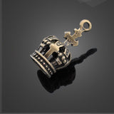 High quality 20 PCS/Lot 7.4mm*17.3mm antique bronze plated 3d crown charms