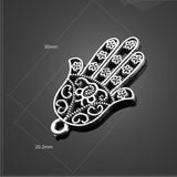 High quality 8 PCS/Lot 20.2mm*30mm alloy Hamsa Hand Charms