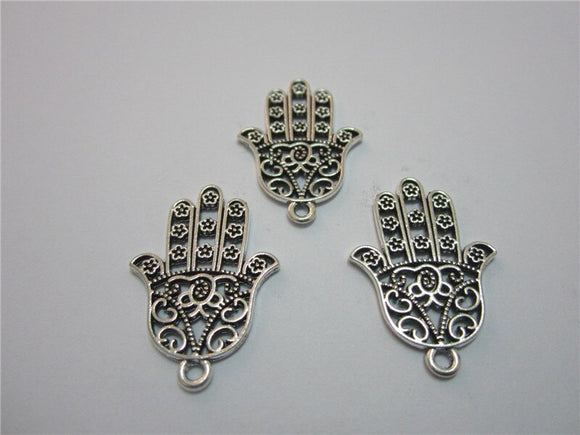 High quality 8 PCS/Lot 20.2mm*30mm alloy Hamsa Hand Charms