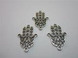 High quality 8 PCS/Lot 20.2mm*30mm alloy Hamsa Hand Charms