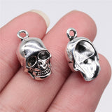 Hot Sale 8pcs 21*12mm Halloween Charms Skeleton Skull Pendants For DIY Jewelry Making