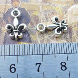 New Fashion 30 Piece 14*9mm Mixed Alloy Antique Silver Color Charms Fleur De Lis Pendant Accessory For DIY Jewelry Making