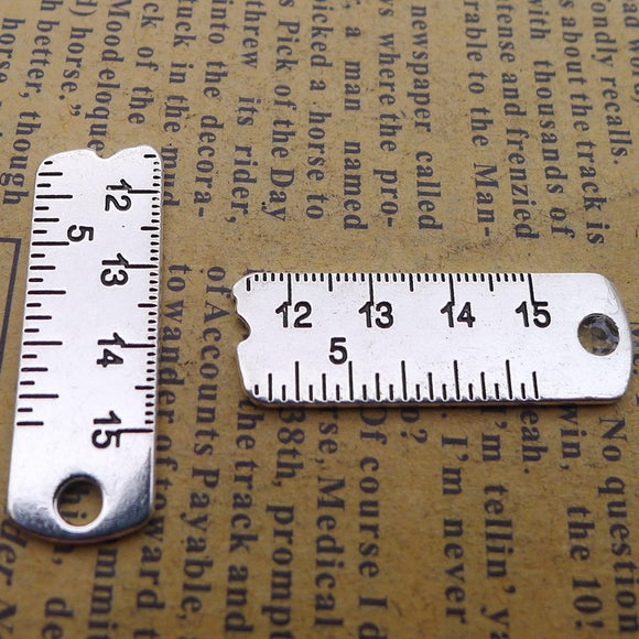 10Pcs 10*29mm Antique Silver Color Rule Math Tool Charms Keychain Necklace Pendant Accessory Charms For Jewelry Making ef4353