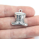Newest 10Pcs 24*25mm Antique Silver Color Magical Hat Charms Fashion Necklace Keychain Pendant For DIY Jewelry Making Findings