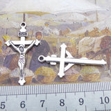 Newest 10Pieces 20*38mm Mixed Alloy Antique Silver Color Cross Jesus Charms Necklace Pendant Accessory For DIY Jewelry Making EF3818