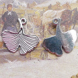 Newest 10Pieces 25*25mm Mixed Alloy Antique Silver Color Leaf Charms ELegant Earring Pendant Accessory For DIY Jewelry Making