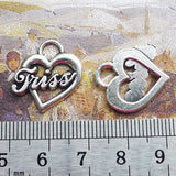 Newest 12Pieces 17*20mm Mixed Alloy Antique Silver Color Heart Hollow Charms Necklace Pendant Accessory For DIY Jewelry Making