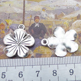 Newest 15Pieces 20*23mm Mixed Alloy Antique Silver Color Flower Charms Earring Bracelet Pendant Accessory For DIY Jewelry Making