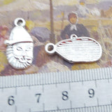 Newest 20Pieces 12*23mm Mixed Alloy Antique Silver Color Santa Claus Charms Bracelet Pendant Accessory For DIY Jewelry Making